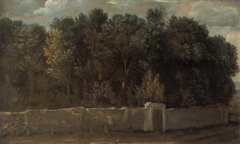 Francois Desportes Study of a Park,Surrounded by Walls oil painting image
